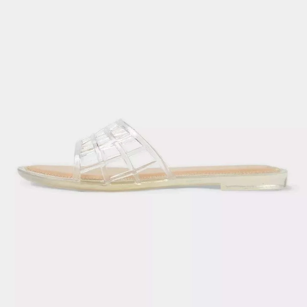 Women's Harbor Jelly Slide Sandals by A New Day | Clear Size 8 New With Tags
